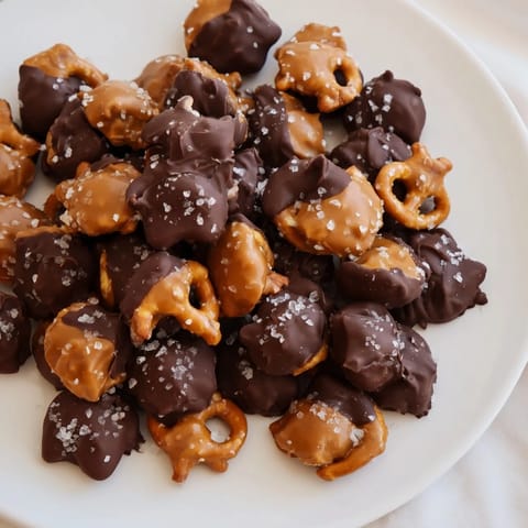 Crunchy salty pretzel clusters