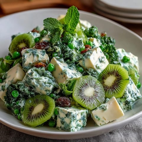 St. Patrick's Day green food board with vibrant fruits and veggies, perfect for festive snacking and sharing.