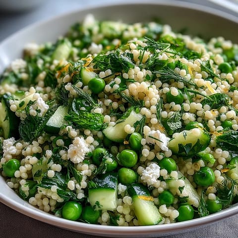 Spring Pea Mint Couscous Salad