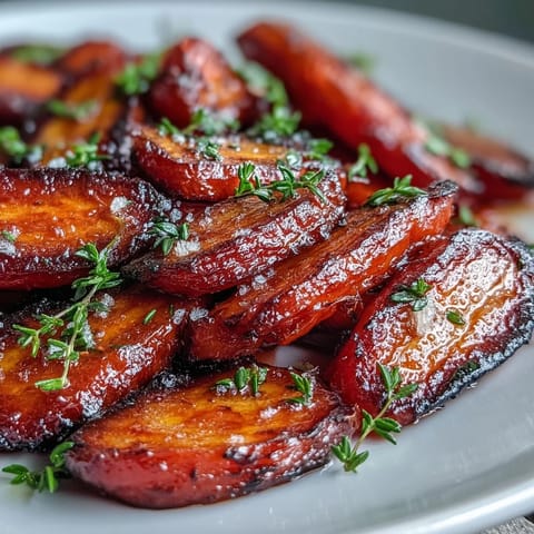 Honey Glazed Roasted Carrots Thyme