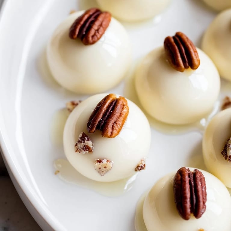 Close-up of freshly made divinity, showcasing its creamy texture and bits of crunchy nuts.