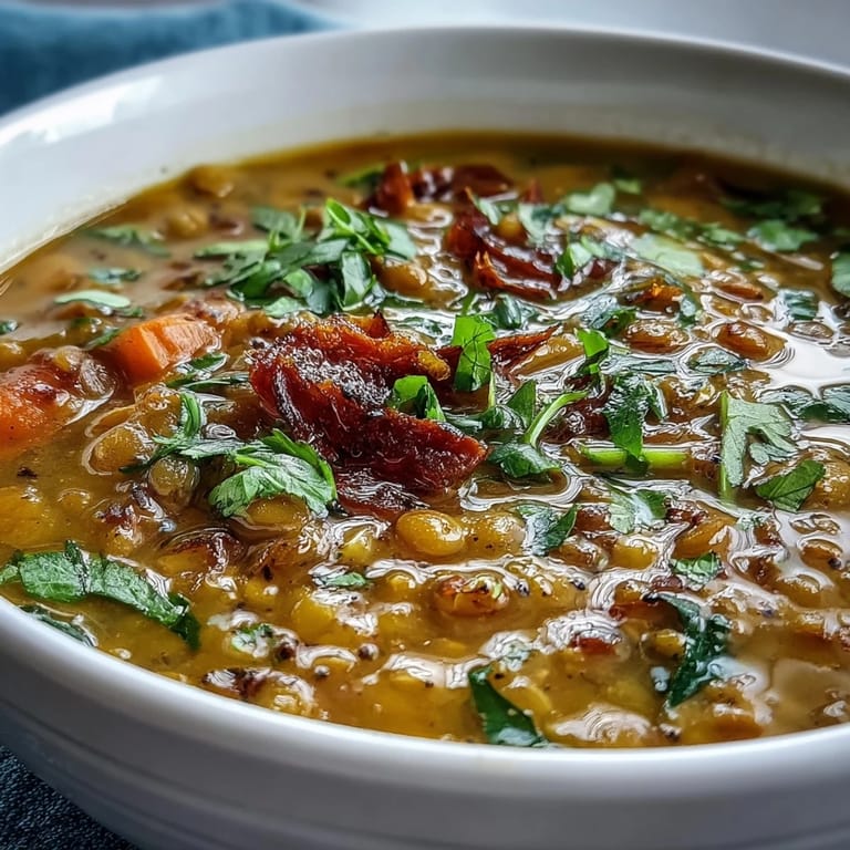 Wholesome Mung Bean Soup, ready to be served hot with a side.