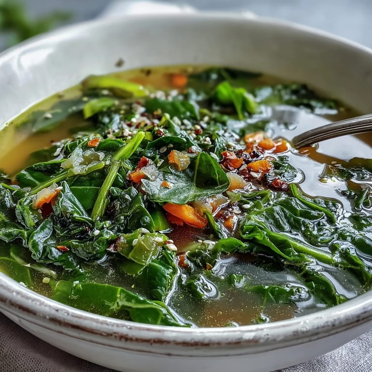 A steaming pot of Swiss Chard Soup on a stove, with fresh parsley and garlic visible nearby.