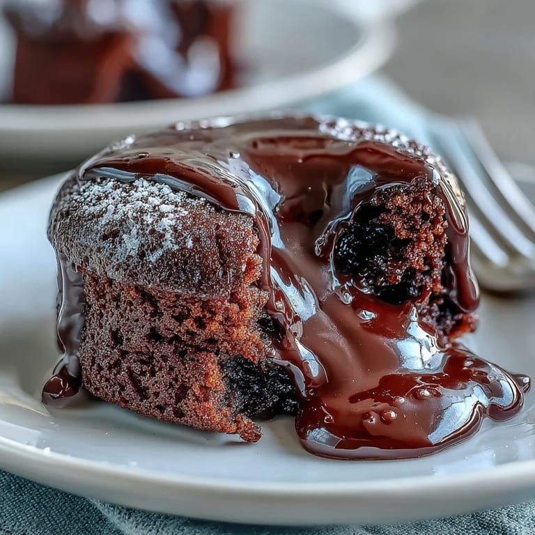 Freshly baked Chocolate Lava Cakes with Espresso plated, topped with whipped cream and cocoa powder for a decadent dessert.