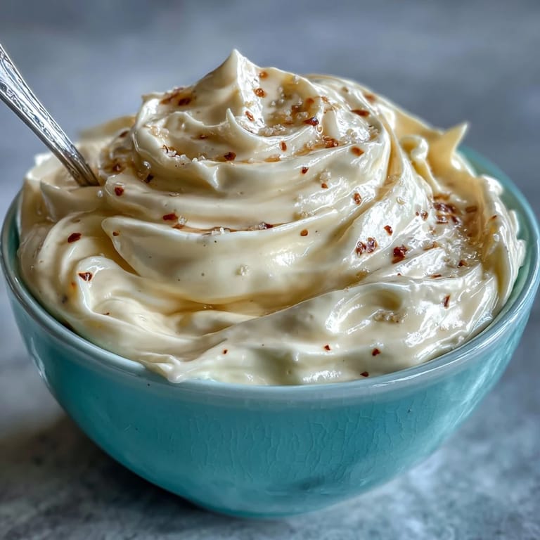 Smooth garlic aioli with a tangy lemon kick, a must-have condiment for Mediterranean-inspired appetizers and grilled dishes.