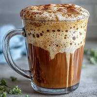 Creamy dandelion tea latte with oat milk and vanilla, steamed to perfection and topped with frothy foam.