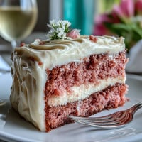Elegant Rosé Velvet Cake with shimmering gold drip, perfect for celebrations.